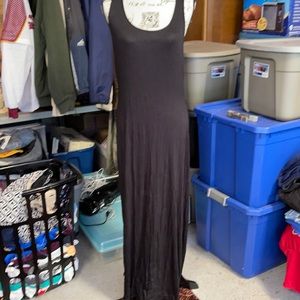 Heart & Hips black maxi dress with crochet back